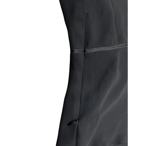 BCBGMAXAZRIA Black Sleeveless Layered Ruffle V-Neck Tank Top - Picture 6 of 7